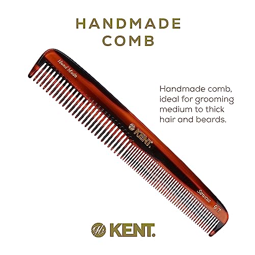 Kent 9T Tortoise Fine & Wide Tooth Detangler Comb - 2 Pack