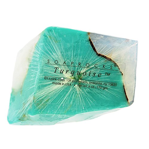 SoapRocks Turquoise Gemstone Soap, 6oz - Calendula Gardenia Fragrance