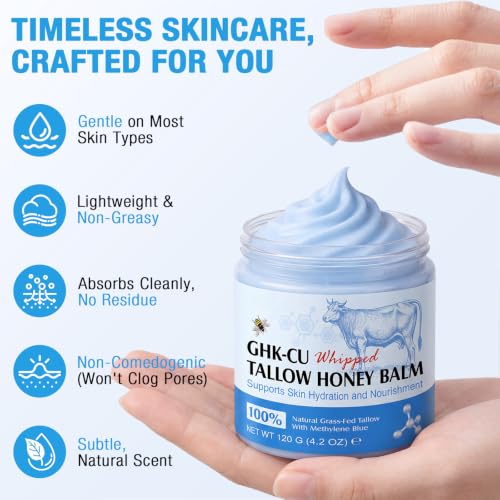 VSKZFSRY GHK-Cu Copper Peptides Skin Moisturizer with Tallow & Honey