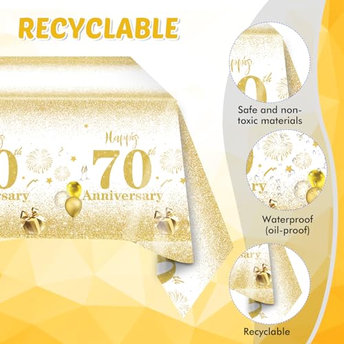 70th Birthday Party Decorations Set - 41PCS Tableware Kit