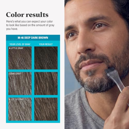 Just For Men Mustache & Beard Dye, Deep Dark Brown M-46 - Keratin Enriched