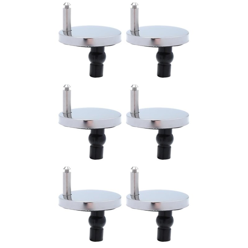 POPETPOP 3 Pairs Toilet Seat Hinges Replacement - Toilet Seat Hinge Fixings with Screws, Quick Release Hardware Kit, Soft Close Tightening Fixing Buckle