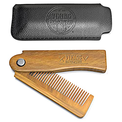 Folding Wooden Beard Comb - Sandalwood Pocket Grooming Tool
