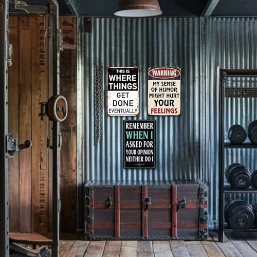 Funny Garage Metal Sign - 8x12 Inch Man Cave Wall Art
