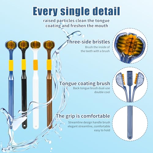 3-Sided Toothbrush Set for Adults | Extra Soft & Medium Bristles