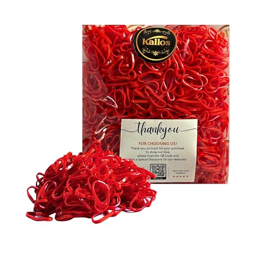 500 Pack Red Rubber Bands for Hair - Durable No-Damage Ties