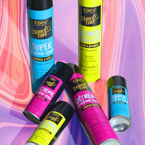 EBIN NEW YORK 24H Super Holding Hair Spray - Control & Volume, 11.97 Oz