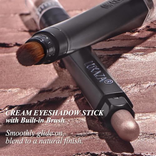 LUXAZA Cream Eyeshadow Stick Set, 3-Piece Long-Lasting Neutral Makeup Kit