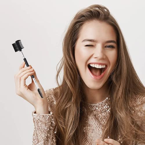 3-Piece Eyebrow and Eyelash Grooming Tool Set with Dual Heads