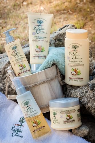 Le Petit Olivier Nourishing Cream Shampoo with Olive, Shea & Argan Oils - Repairs Dry Damaged Hair - 8.45 oz
