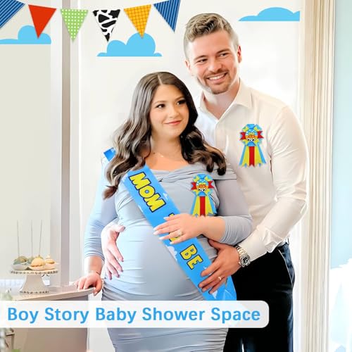 Mom to Be Sash and Dad Corsage Set for Baby Shower Decorations