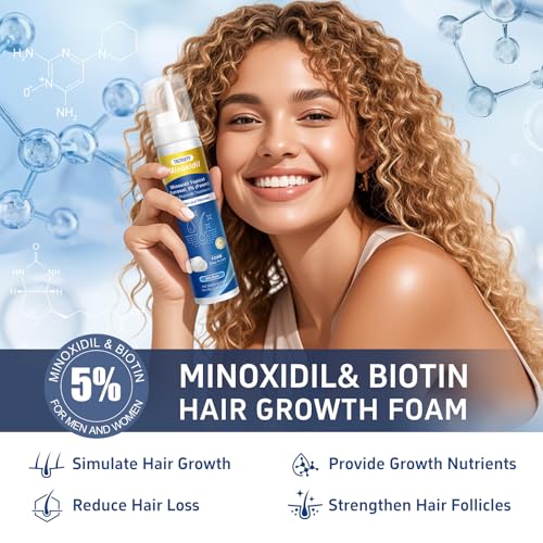 5% Minoxidil Foam with Biotin for Hair & Beard Growth - 4.22oz