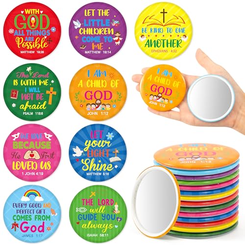 Cute Bible Compact Mirror Bulk - 36Pcs Inspirational Mini Mirrors