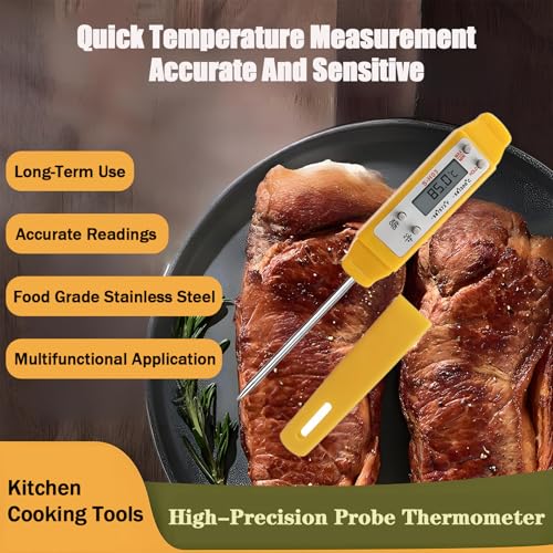 Digital Meat Thermometer - Instant Read Pocket Thermometer for Cooking