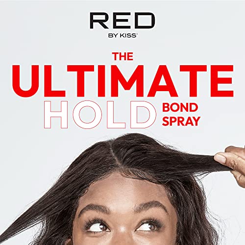 Red by Kiss Lace Bond Hold Spray Styler Fixer 7.8 fl oz – 72H Hold, Fast Drying