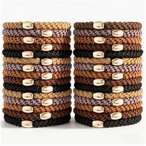 30-Pack Braided Hair Ties for Thick Hair - Damage-Free, No Crease