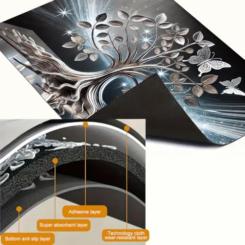 HOMETITUTE Floral Diatomite Stove Top Cover Mat 28x20