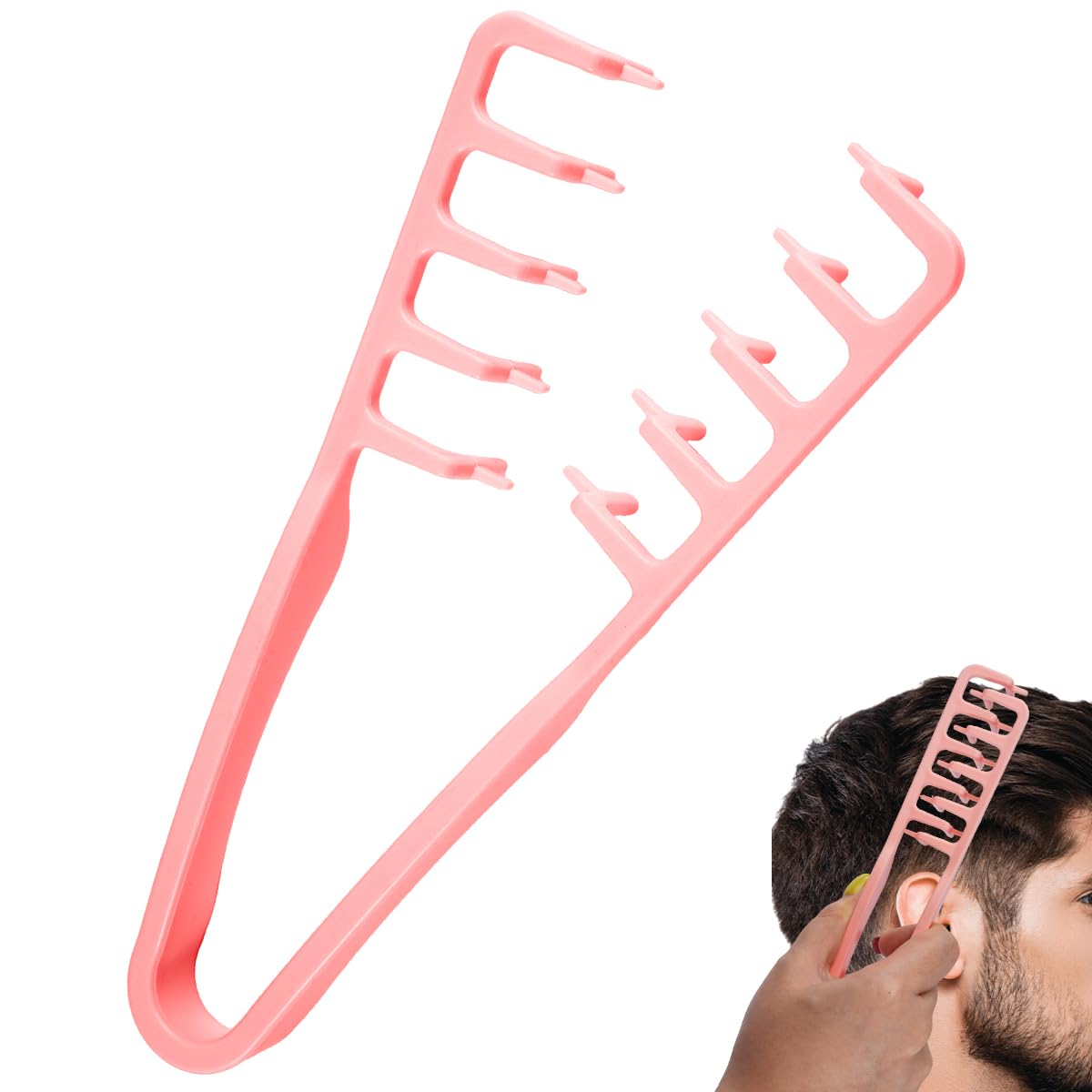 Men's Texturizing Comb - Volumizing Styling Tool for Maximum Root Lift | Non-Slip ABS Plastic (Gray)