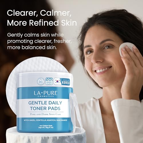 LA PURE Korean Toner Pads for Dark Spots & Dull Skin – 100 Count