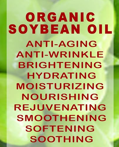 Botanical Beauty Organic Soybean Oil - 100% Pure Cold Pressed Moisturizer for Face, Skin, Body, Hair, Nails (1 Fl Oz)