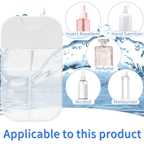 2-Pack 50ml Clear Spray Bottles - Portable Refillable Atomizers