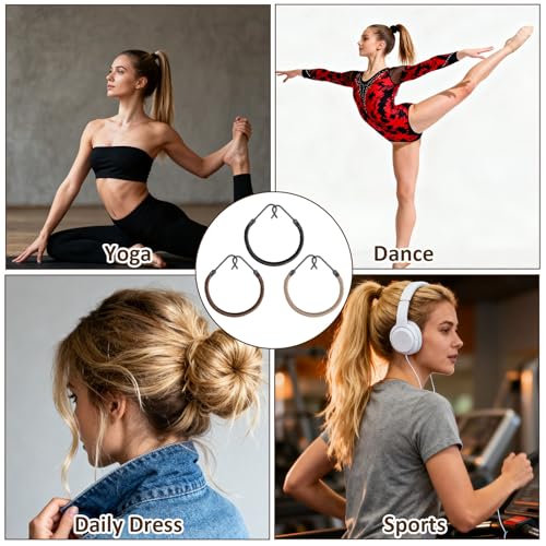 12 Pcs Bungee Hair Ties with Hooks for Curly Long Hair