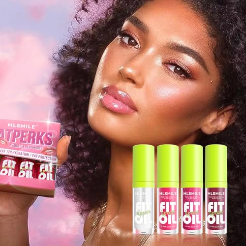 VolksRose Lip Gloss Oil Set A+B - Flavored Hydrating & Tinted Lip Plumping Oils for Women & Teens