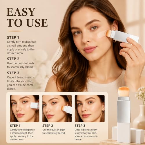 Color Changing Foundation Stick with Hydrating Concealer & Brush