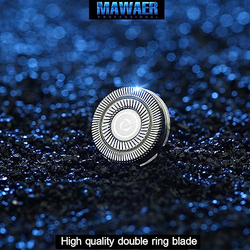 MAWAER 8-Piece Replacement Head Blades for Skull Shaver Pitbull - Silver