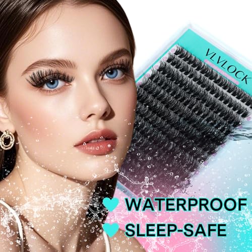 VLVLOCK 80D Thick Lash Clusters Kit - 10-18mm 3D Volume Extensions