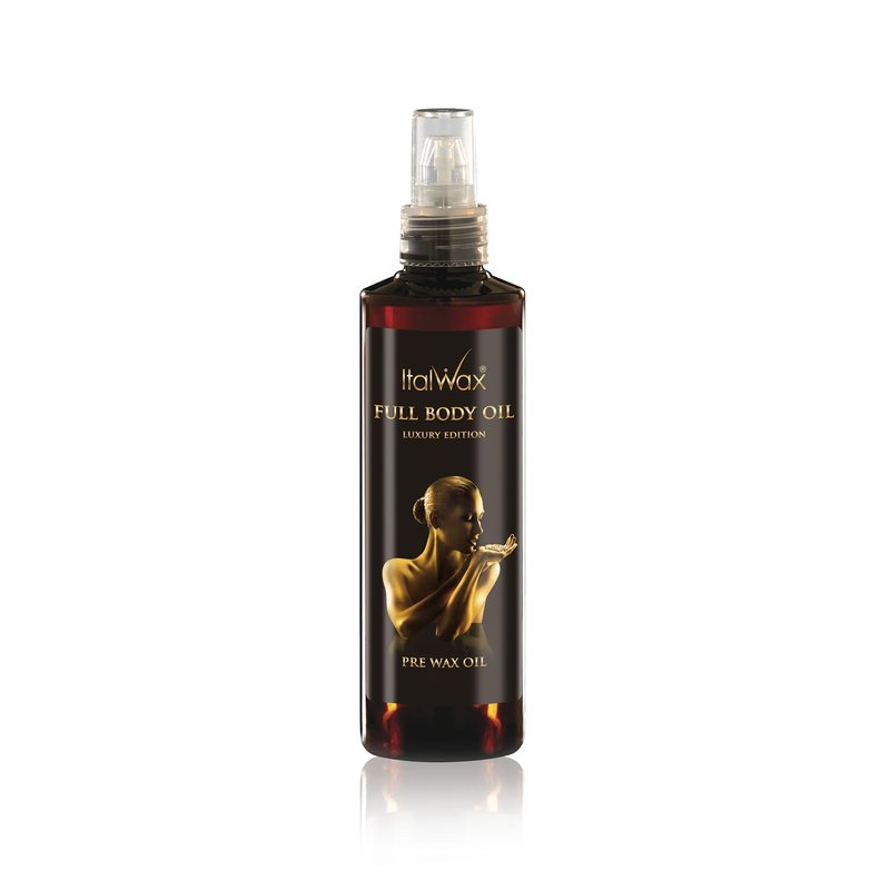 Italwax Luxury Full Body Oil - 250ml / 8.45fl.oz - Prepare the skin for the waxing procedure - Guarantees easy wax application