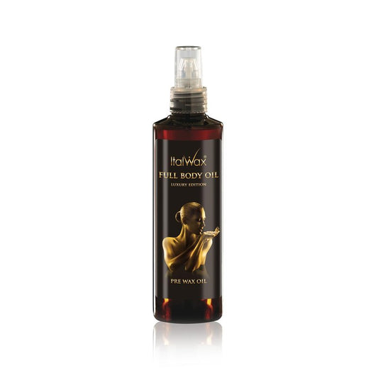 Italwax Luxury Full Body Oil - 250ml / 8.45fl.oz - Prepare the skin for the waxing procedure - Guarantees easy wax application