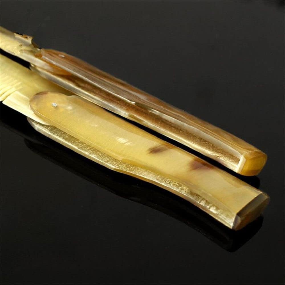 2Pcs Brown Yak Horn Comb Foldable Yak Horn Comb Pockets Clip Moustache Beard Styling Tool Portable Hairdressing Hair Hair Care Tools, Hair Brushes, Styling Tools and Appliances