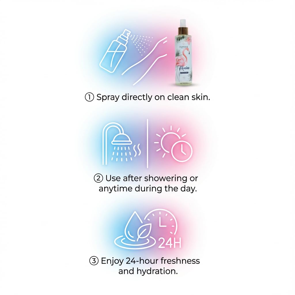 FLORÍNTO Body Mist - Aloe Vera Hydrating Spray for Sensitive Skin - Soothing, Non-Sticky Formula | 200 ml (Sweet)
