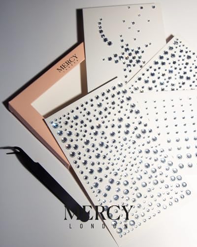 Self-Adhesive Face Gems - 4 Sheets of Reusable Clear Makeup Stickers