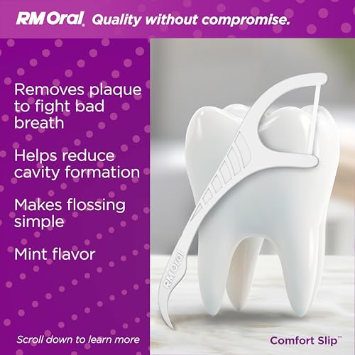 RM Oral Comfort Slip Premium Flossers Mint, 90 Count – Pack of 1