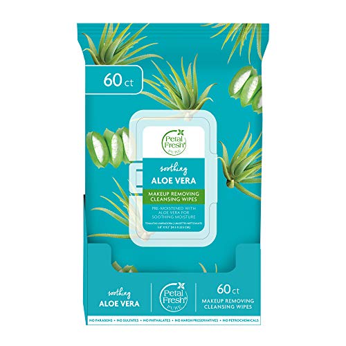 Soothing Aloe Vera Makeup Removing Cleansing Wipes - 60 Count
