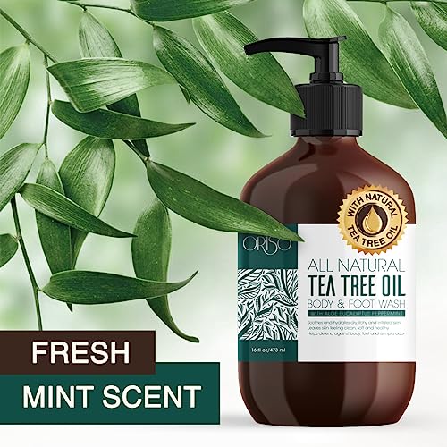 Tea Tree Oil Body Wash - Moisturizing Aloe for Acne & Itchy Skin - 16oz