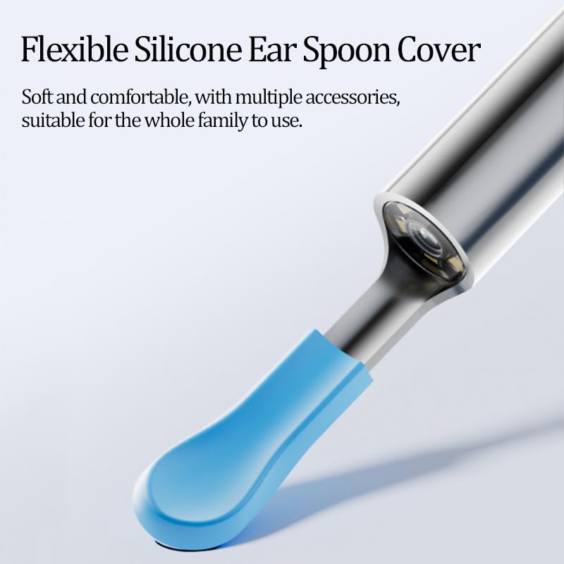 OKUBOX Ear Wax Removal Tool with Camera & Light - Waterproof Silicone Spoon