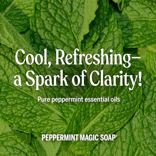 Dr. Bronner's Pure-Castile Liquid Magic Soap Refill - Made with Regenerative Organic Certified Oils, 86% Less Plastic - 18-in-1 Uses for Face, Body Wash, Hand Soap Refill & More - Peppermint, 32oz