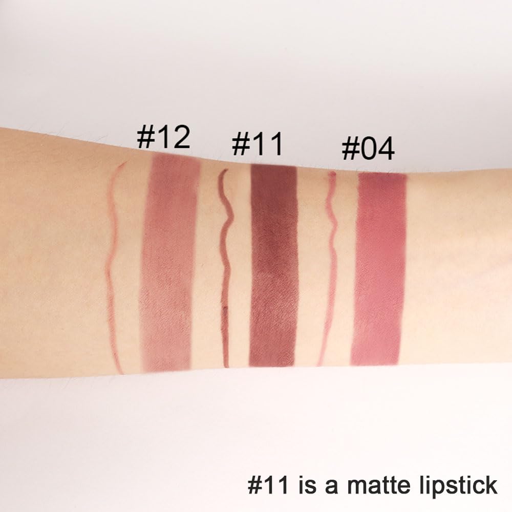 2-in-1 Brown Lip Liner & Lipstick Set for Women - Matte Long-Lasting Waterproof Formula | Perfect Lip Stains Combo