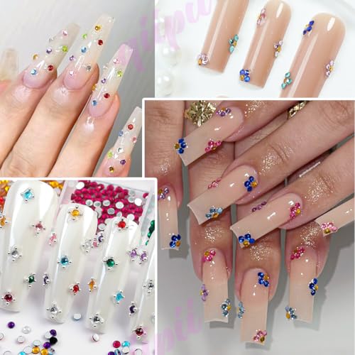 qiipii 36 Color 2mm Jelly Rhinestones for DIY Crafts & Nail Art