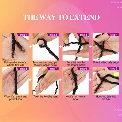 Youngther 18 Inch Faux Locs Crochet Hair 6 Packs Soft Goddess Locs Pre Looped for Black Women - 1B#