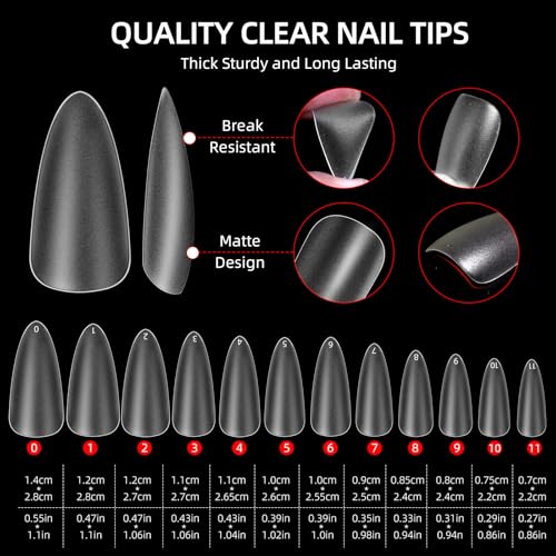 Major Dijit Gel Nail Extension Kit with UV Lamp, Drill, and 500 Almond Tips