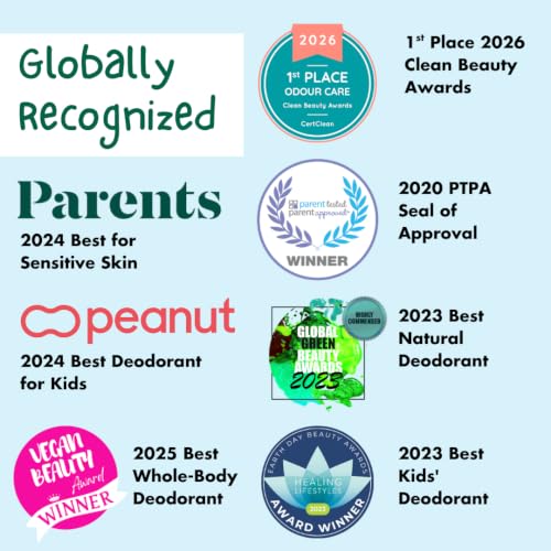 Mona Unscented Natural Kids Deodorant - Aluminum-Free & Hypoallergenic, 1.76 oz