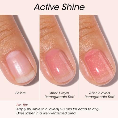 GELLEN One-Step Nail Strengthener & Polish - Ultra-Glossy Rose Red