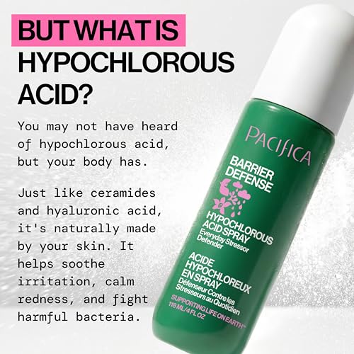 Pacifica Hypochlorous Acid Spray for Redness & Acne Relief
