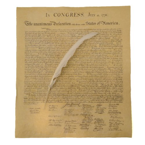 US Declaration of Independence Replica with Quill Pen - 16" x 13.75"