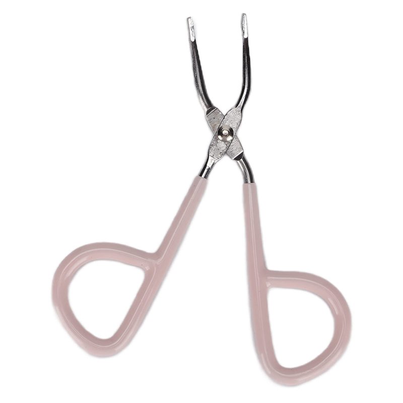 Topnice Eyebrow Tweezers, Stainless Steel & ABS, Compact, Pink, Professional Salon Tweezers with Easy Scissor Handle, Best Precision for Eyebrow Hair Removal