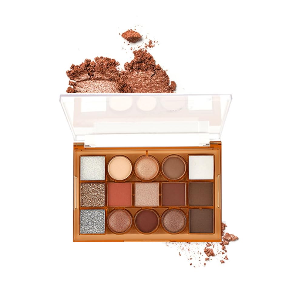Warm Neutral Nude Eyeshadow Palette - Matte & Shimmer, High Pigment | Mini Everyday Makeup for All Eye Colors